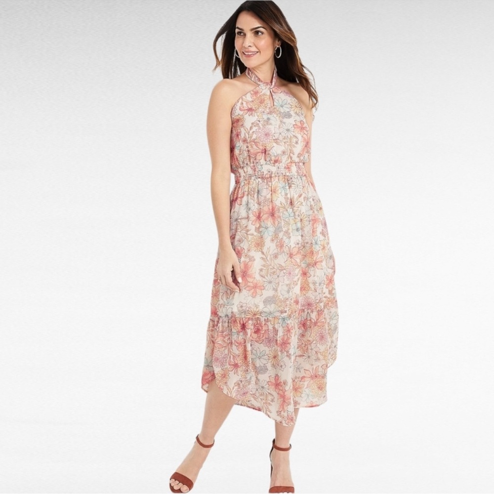 Maurice’s Floral Halter Neck Dress